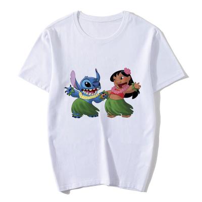 China Breathable T-shirt Summer Popular Stitch Cartoon Trend Hot Selling Trend Kids Students Gifts T-shirt for sale