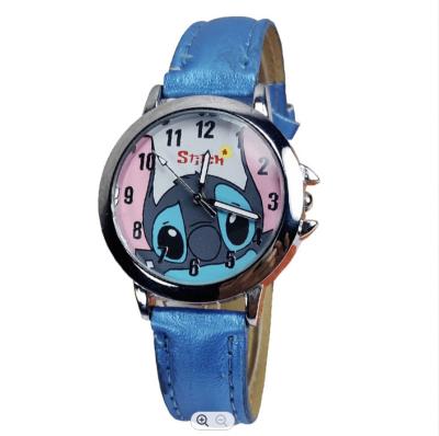 China Popular Kids Cartoon Stitch Lilo Fashion Blue Watches Children And Adults Unisex Digital Round Dial Life Waterproof Watch for sale