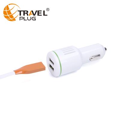 China Phosphor Bronze Hotsale 2 USB Car Phone Charger as Gift for Agriculture---NT721 for sale