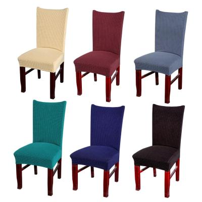 China Simple Flexible Jacquard Waterproof And Elastic Oil Proof Hotel Banquet Chair Cover for sale