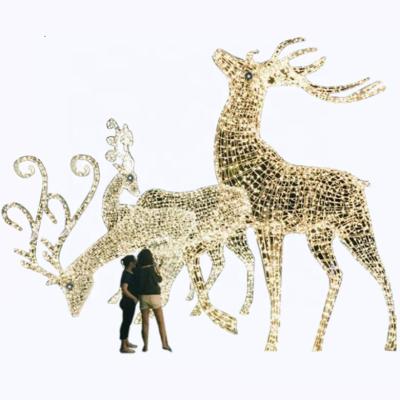 China Commercial Use Sale as Hot Cakes 3D Reindeer Pattern Light Outdoor IP44 Led Reindeer Pattern Light Reindeer Fashion Lamp for sale