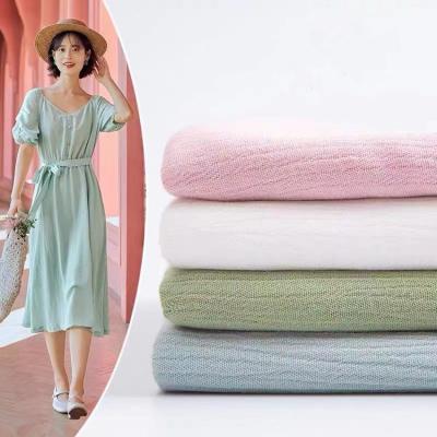 China Viable Hot Sale 30*24 Rayon Crepe Fabric Stock Dye Colors Crepe Fabric For Cloth for sale