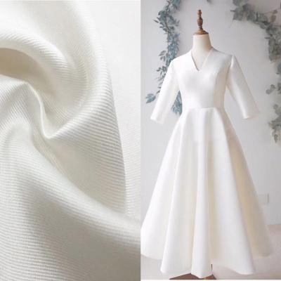 China Hot Selling Wind Proof No No Moq Mikado 100% Polyester Beautiful Bridal Fabric 2 Way for sale