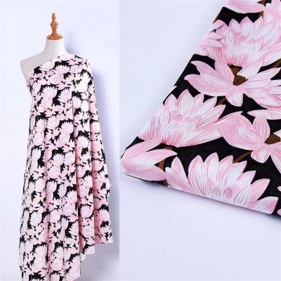 China 2021hot sale viable spandex printed cotton shirt fabric for dressing for sale