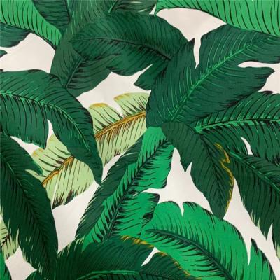 China Sustainable Green Banana Leaf Dye Stretch Satin Plush Cotton Fabric For Dress for sale