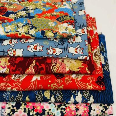 China Viable factory directly no moq printed cotton fabric for bag curtain tablecloth for sale