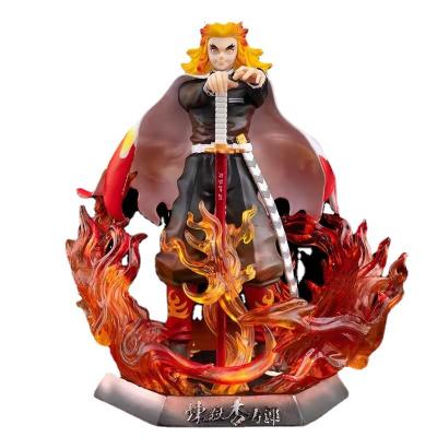 China Cartoon Toy GK Rengoku Demon Slayer Figure Model Kimetsu No Yaiba Action Toys Figures Figura Anime PVC for sale