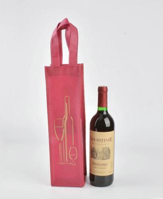 China Customized Eco - Friendly Reusable Logo Wine Bottle Carrier Tote Bags for sale