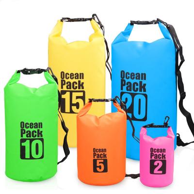 China Eco-friendly PVC Dry Pack 15L Dry Bag Waterproof Dry Bag Custom Logo Color for sale