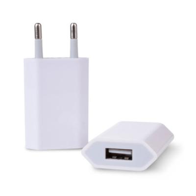 China White Mobile Phone European USB AC Power Adapter EU Plug Wall Travel Charger For Mobile Phone for sale