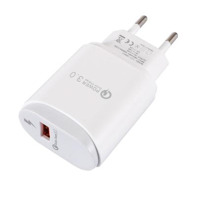 China Mobile Phone EU USA Plug QC 3.0 USB Quick Wall Charger Quick Charge Charging Adapter For Mobile Phone Universal for sale