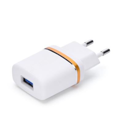 China 2.1A Mobile Phone Charger With Cable Wall Fast Charger Charging USB Wiring Kit For Mobile Phone Smart Charger for sale