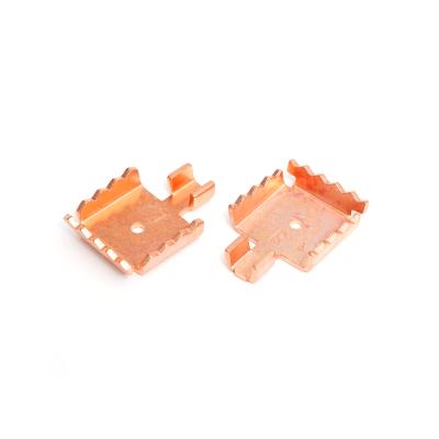 China Custom Industrial Equipment Dongguan Battery Contact Electronic Component Copper Sheet Metal Stamping Parts OEM Brass Copper Terminal for sale