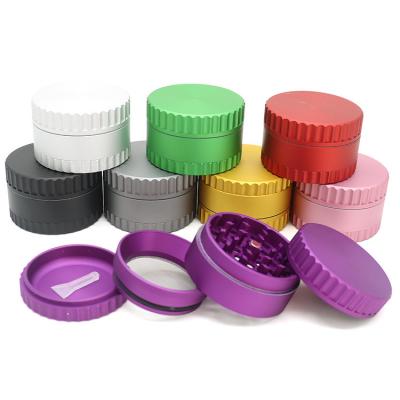 China Custom Logo Aluminum Alloy 4 Layer Non Stick Metal Aluminum Herb Grinder Tobacco Dry Grinder for sale