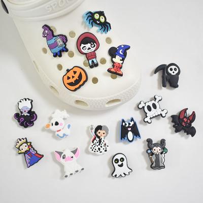 China Anime New Product Halloween Series PVC Decoration Props Shoe Flower Shoe Soft Rubber Removable Buckle Clogs Slippers Props for sale