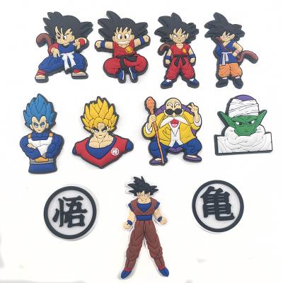 China Hot Anime Dragon Ball Series New Shoes Flower Shoe Buckle Suitable For Wristband Clogs Shoes for sale