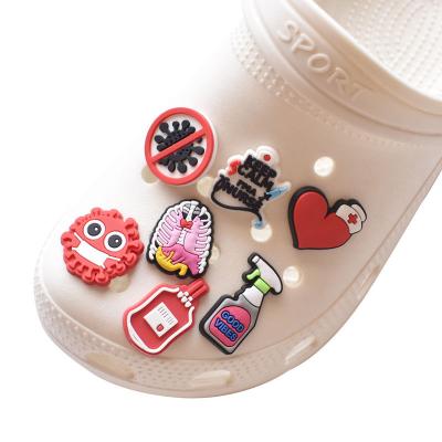 China Hot Anime New Product Medical Series PVC Shoe Decoration Crocodile Charm Soft Rubber Detachable Wristband for sale