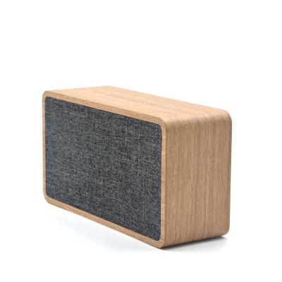 China LED flashing light factory price portable wooden speaker with power bank function for sale