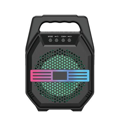 China Phone function 6 inch outdoor wireless karaoke led display speaker home portable blue tooth audio speakers with RGB light for sale