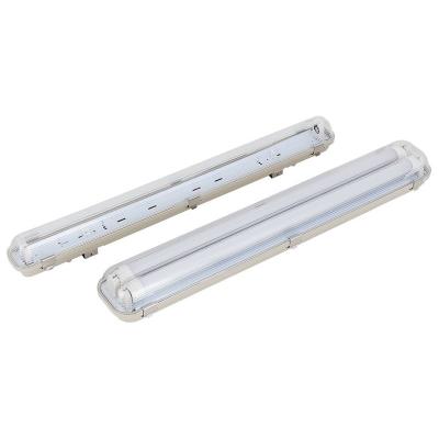 China Warehouse CE Factory Sales OEM Warehouse Use IP65 1200mm 18W 36w T8 Tube Lamp Match Tri-proof Fixture for sale