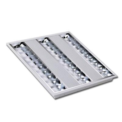 China T8 Zero Grille Canopy Fitting T8 Recessed Fluorescent Lamp 600*600 3*18w 4*18w Recessed LED Grille Light for sale