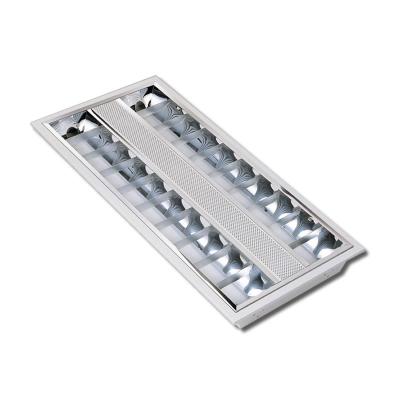 China Replacement T8 LED Fluorescent Zero Desk Canopy Aluminum Lamp 40w Recessed LED Grille Light for sale