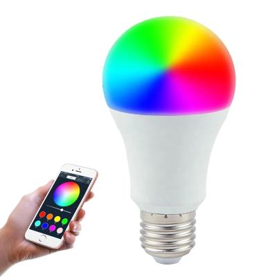 China 2021 modern smart music A60 7W 9W RGB TDC wifi light bulb E27 dimming app control wifi bulb for sale