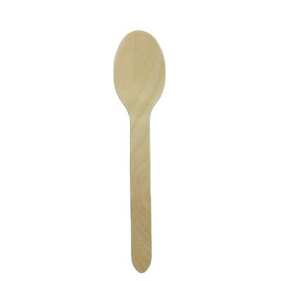 China Competitive Price Kitchen Serving Spoons Eco-friendly Natural Wooden Ice Cream Spoon Manufacturer Cutlery for sale