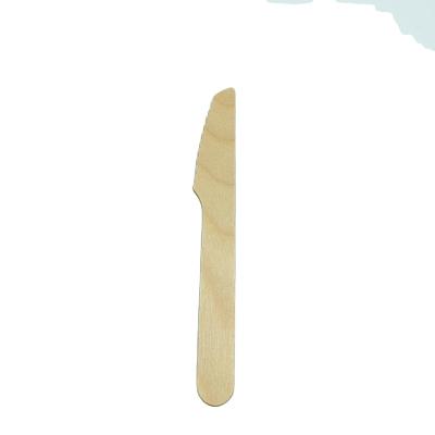 China Eco - Friendly Disposable Wooden Tableware Wooden Cutlery Set Mini Disposable Knife for sale