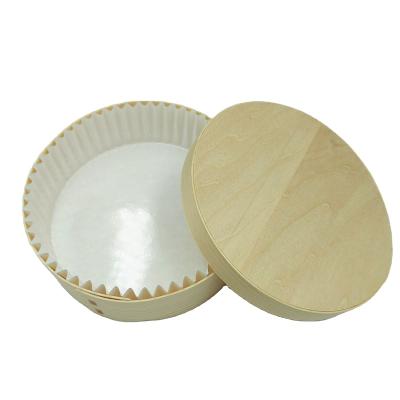 China Disposable Round Baking Wooden Wooden Cake Box Round Small Packaging Cake Box Wooden Cake Box for sale