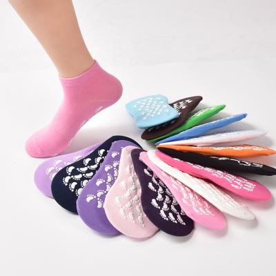 China Breathable Custom Cotton Floor Grip Anti Slip Multicolor Sport Logo Anti Slip Socks For Women for sale