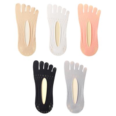 China Seamless Yoga Five Toe Pilate Socks Summer Breathable Casual Women QUICK DRY Cotton Anti Slip Pilate Socks for sale