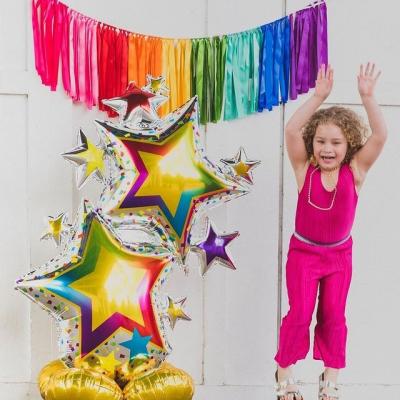 China Gift Toy New Standing Cake Topper Good Night Star Moon Foil Balloon Birthday Wedding Party Stereo Decoration for sale