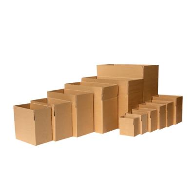 China Factory Customized Recyclable Factory Customized Large Capacity Shipping Brown Kraft Paperboard Corrugated Cardboard Mobile Packaging Boxes for sale