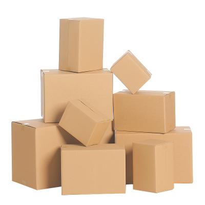 China Recyclable in Stock Custom Logo Double Wall Brown Corrugated Boxes Plain Cardboard Mailing Box for sale