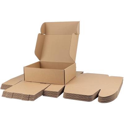 China 12x9x4 Inch Recyclable Kraft Brown Shipping Boxes Middle Corrugated Cardboard Mailer Boxes For Packaging for sale