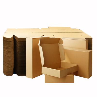 China Custom Logo Recyclable Recycled Brown Corrugated Kraft Paper Mailer Box for sale