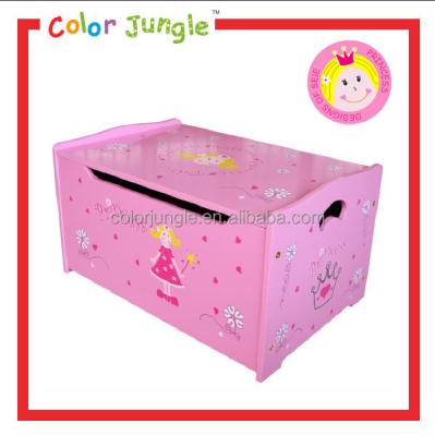 China Viable decorative wooden storage box, kid's favorite toy chest, cartoon wooden toy storage box for sale