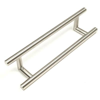 China modern 48 in. Ladder Style Offset Style Satin Stainless Steel Back-to-Back Swept Pull Handleset For Easy Installation for sale