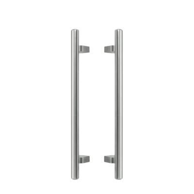 China Modern Basic Double Type Stainless Steel Glass Door Pull Side H Handle HB-600 zu verkaufen