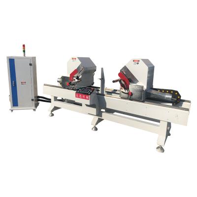 China Building Material Shops Solid Wood CNC Door Production Lines Machinery Double End Cutting Angle Saw for sale