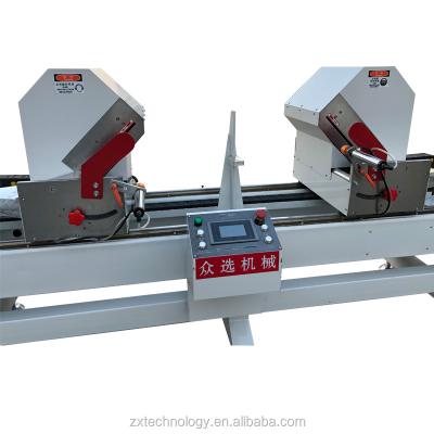 China ZX-5120 CNC woodworking wood door 45 degree and 90 degree double end double edge cut corner saw for sale