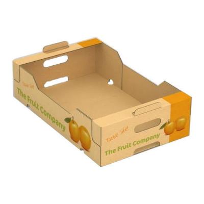 China Recycled Materials Wholesale Best Price Custom Made China Corrugated Paper Fruit/Carton Tomatoes Dates Vegetable Packing Box for sale