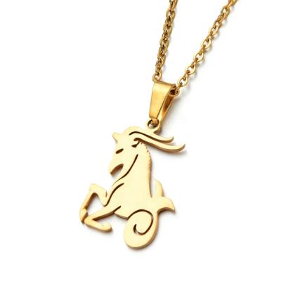 China FASHIONABLE Wholesale Silver Color Gold Jewelry Zodiac Sign 12 Horoscopes Pendant Necklace for sale