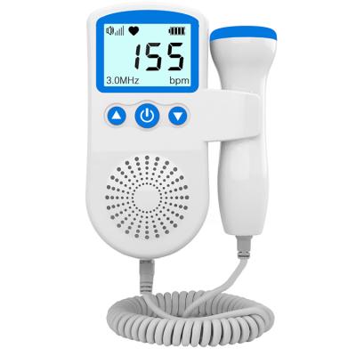 China Pregnant Women Ultrasound Doppler Heartbeat Portable Home Plastic Fetal Monitor Ultrasound Fetal Doppler Machine for sale