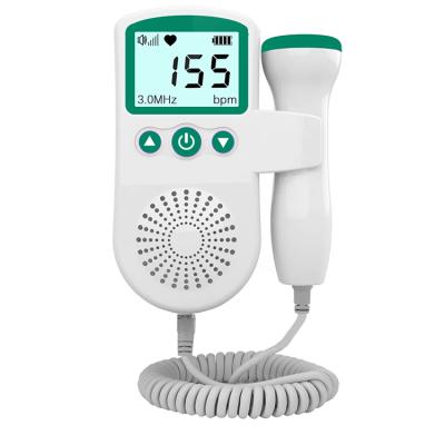 China Plastic Hospital Plastic Home Ultrasonic High Fidelity Noise Clinic Machine Portable Baby Heart Monitor Fetal Doppler for sale