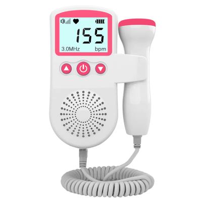 China Latest Doppler Heart Fetal Heart Rate Meter Plastic Medical Radiation Free Fetal Heart Fetal Monitoring for sale