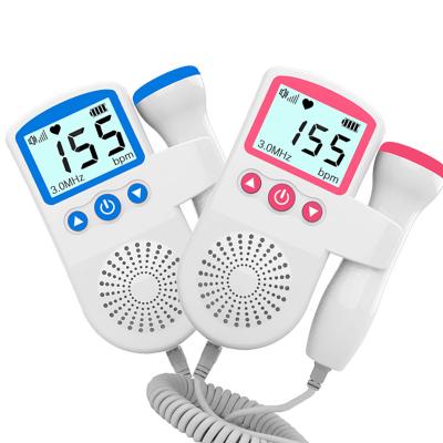 China Plastic Manufacturers Wholesale Household Baby Fetal Doppler Heart Rate Detector Meter for sale