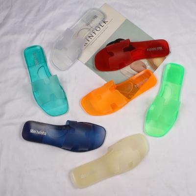 China 2021 Trend New Fashion Crystal Women's Jelly Slippers Hot Sale Fashion Jelly Sandals for sale