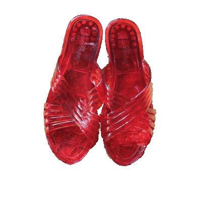 China CUSHIONING New Jelly Slipper Crystal Platform Home Slippers For Middle-aged And Elderly Women for sale